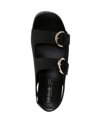 Women's Goodie Square Open Toe Slingback Platform Sandals