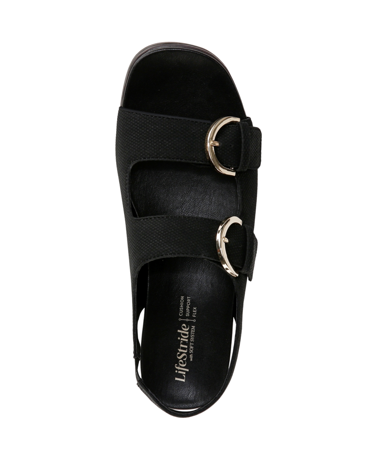 LIFESTRIDE WOMEN'S GOODIE SQUARE OPEN TOE SLINGBACK PLATFORM SANDALS 