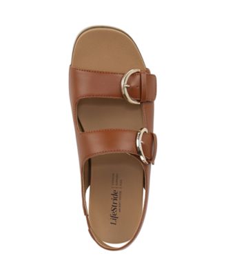 Women's Goodie Square Open Toe Slingback Platform Sandals