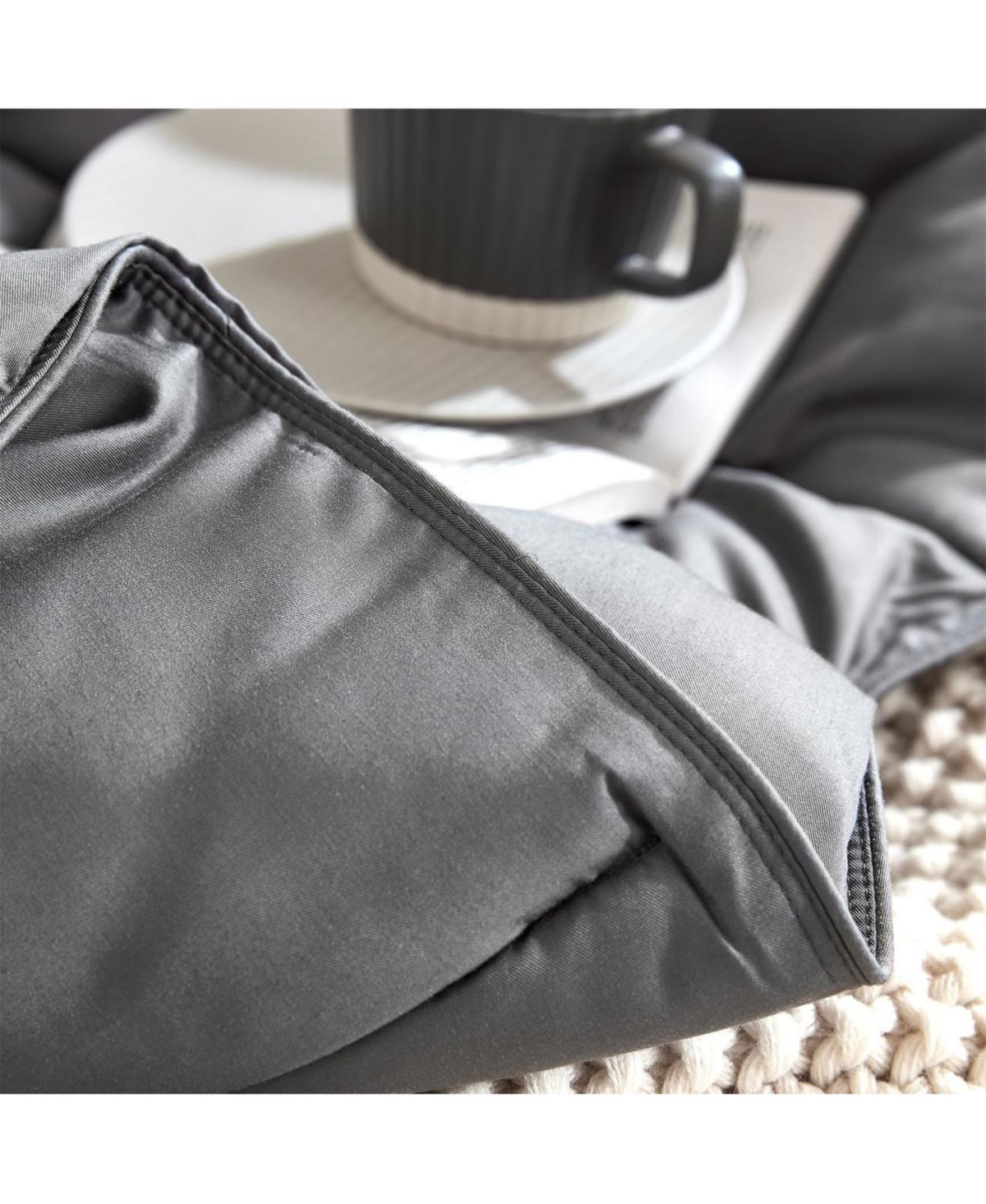 Coma Inducer Snorze Cloud Comforter Set Ultra Cozy Bamboo - Oversized Comforter - Charcoal
