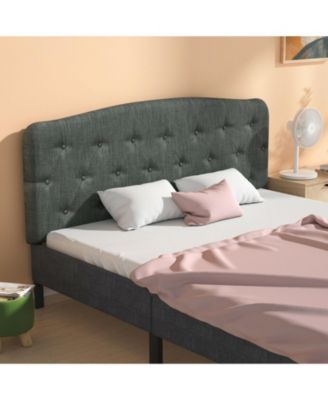 Faux Linen Headboard with Adjustable Heights