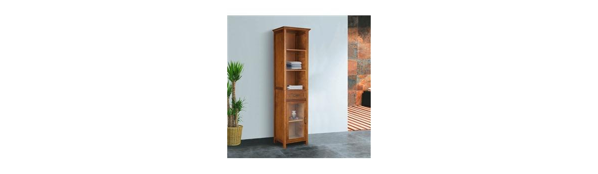 Slickblue Bathroom Linen Tower Storage Cabinet with Open Shelves and Ample Storage Space