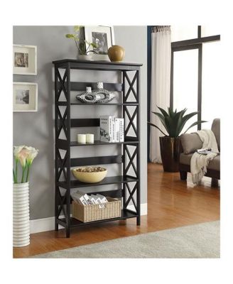 Tall 5-Tier Bookcase – Adjustable Shelf Storage Unit for Home Office, Living Room, or Study Organization