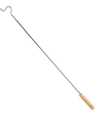 Closet Reacher Pole with Hook and Wooden Handle. Adjustable 2.75 to 5 Feet