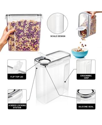 2 Pack (2L/8.4 Cups) Airtight Food Storage Dispensers for Beans, Pasta, Cereals, and More