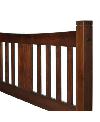 Solid Wood Farmhouse Bed Frame – Platform Design with Built-In Headboard, No Box Spring Required
