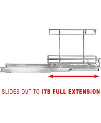 2 Tiers Under the Sink Organizer and Storage Pull Out 11 x 18 In