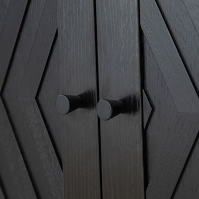 Tobias Midcentury 30"Tall 2 Door Accent Cabinet with Solid Wood Legs