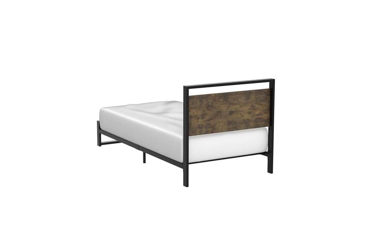 Slickblue Modern Farmhouse Platform Bed Frame with Wood Panel Headboard Footboard