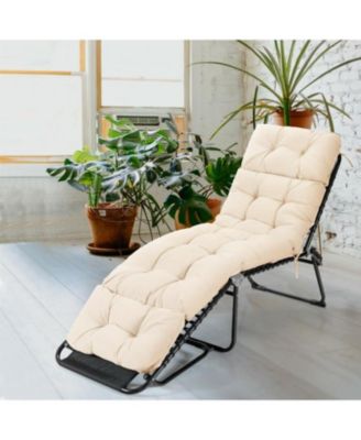 GOUUN Outdoor Lounge Chaise Cushion with String Ties for Garden Poolside