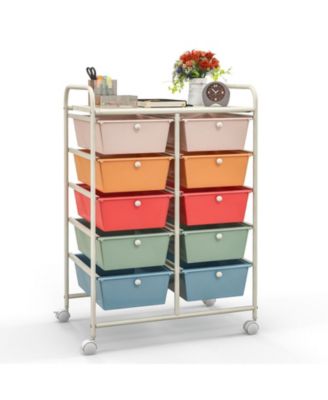 10-Drawer Rolling Storage Cart