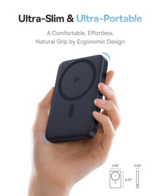 Qi2 Magnetic Power Bank 20W MagSafe Portable Charger 5000mAh Bracket Battery Pack with 360°Rotatable Ring Stand PicoGo