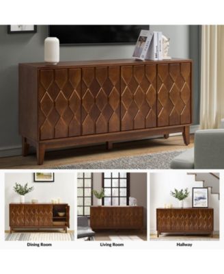 Olympia Mid-Century 60” Wide Sideboard with Adjustable Legs