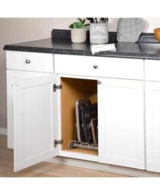 bakeware Pull Out Organizer for Cookie Sheet, Cutting Board, Bakeware, and Tray 12.5 x 21 In