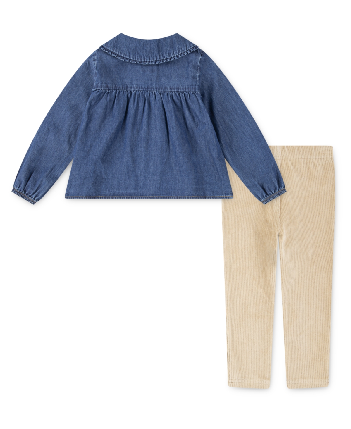 Levi's Toddler Girls Collared Top And Leggings, 2-piece Set In Safari
