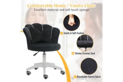 Modern Velvet Office Chair, 360 Swivel Adjustable Height Task Chair