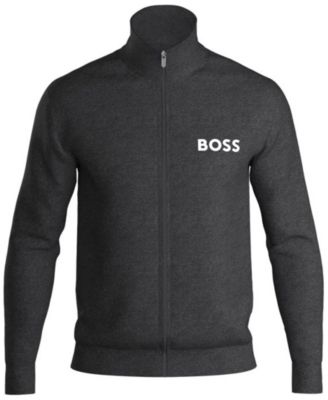 Hugo Boss Men's Ease Logo-Print Full-Zip Terry Jacket - Macy's