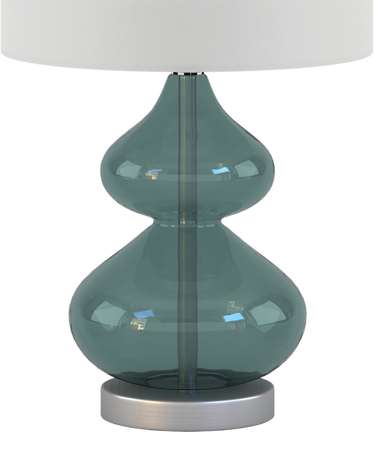510 Design Ellipse Curved Glass Table Lamp, Set Of 2 In Blue