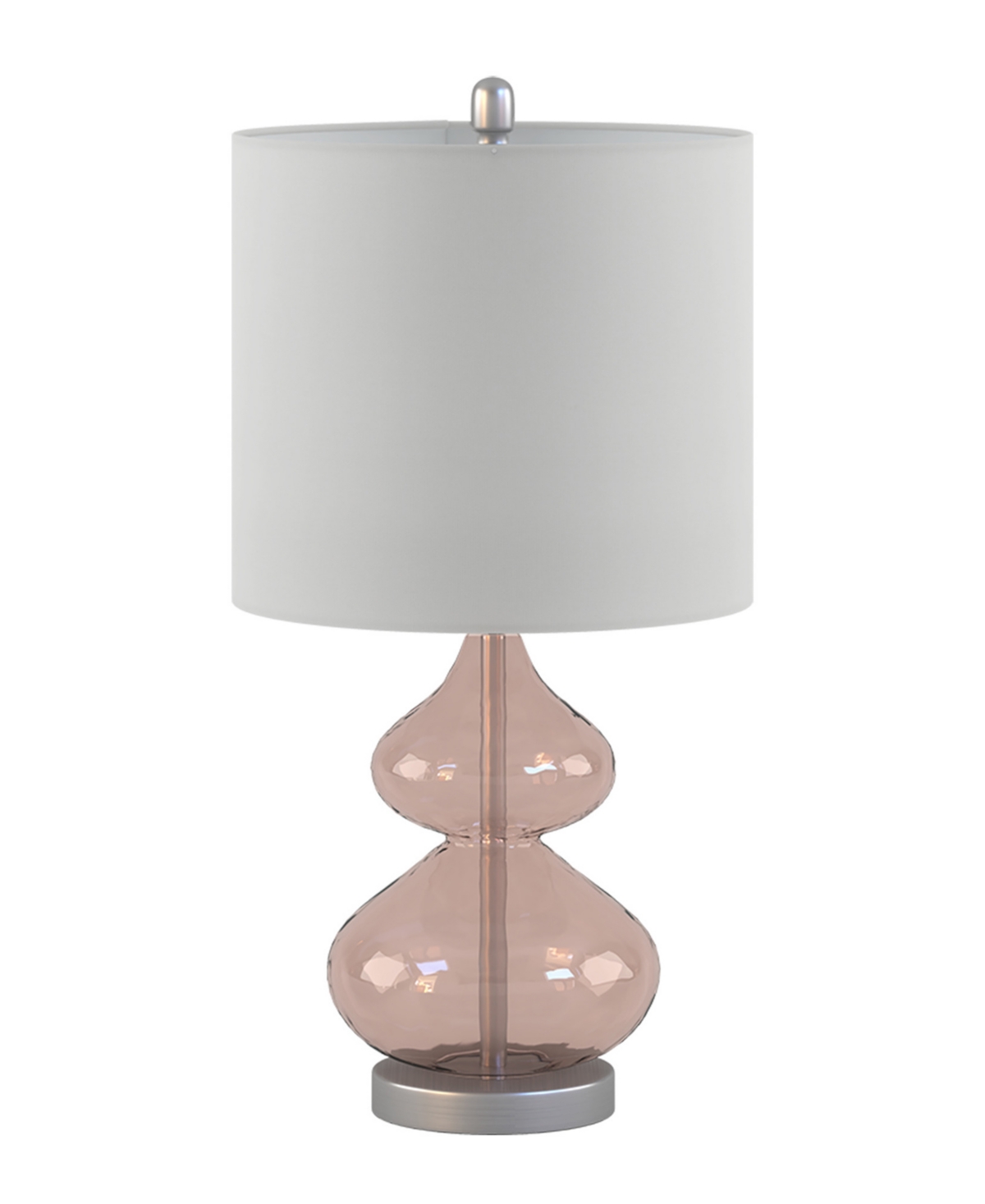 510 Design Ellipse Curved Glass Table Lamp, Set Of 2 In Pink