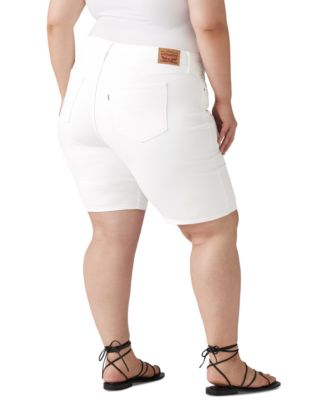 Plus Size Mid-Rise Shaping Bermuda Shorts