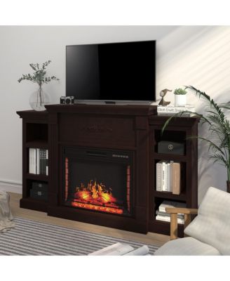 TV Stand Fits TVs up to 75 inches with Electric Fireplace