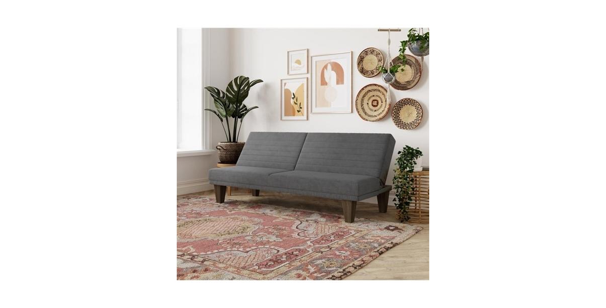 Slickblue Modern Adjustable Futon Sleeper Sofa - Convertible Couch for Small Spaces