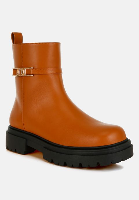 Женские ботинки London Rag Corsac Buckle Belt Ankle, цвет: Бежевый / Хаки