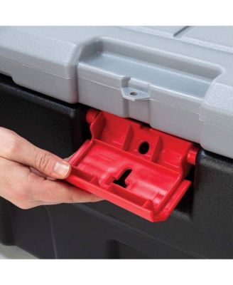 35 Gallon Black Action Packer Lockable Latch Storage Box Tote, Single