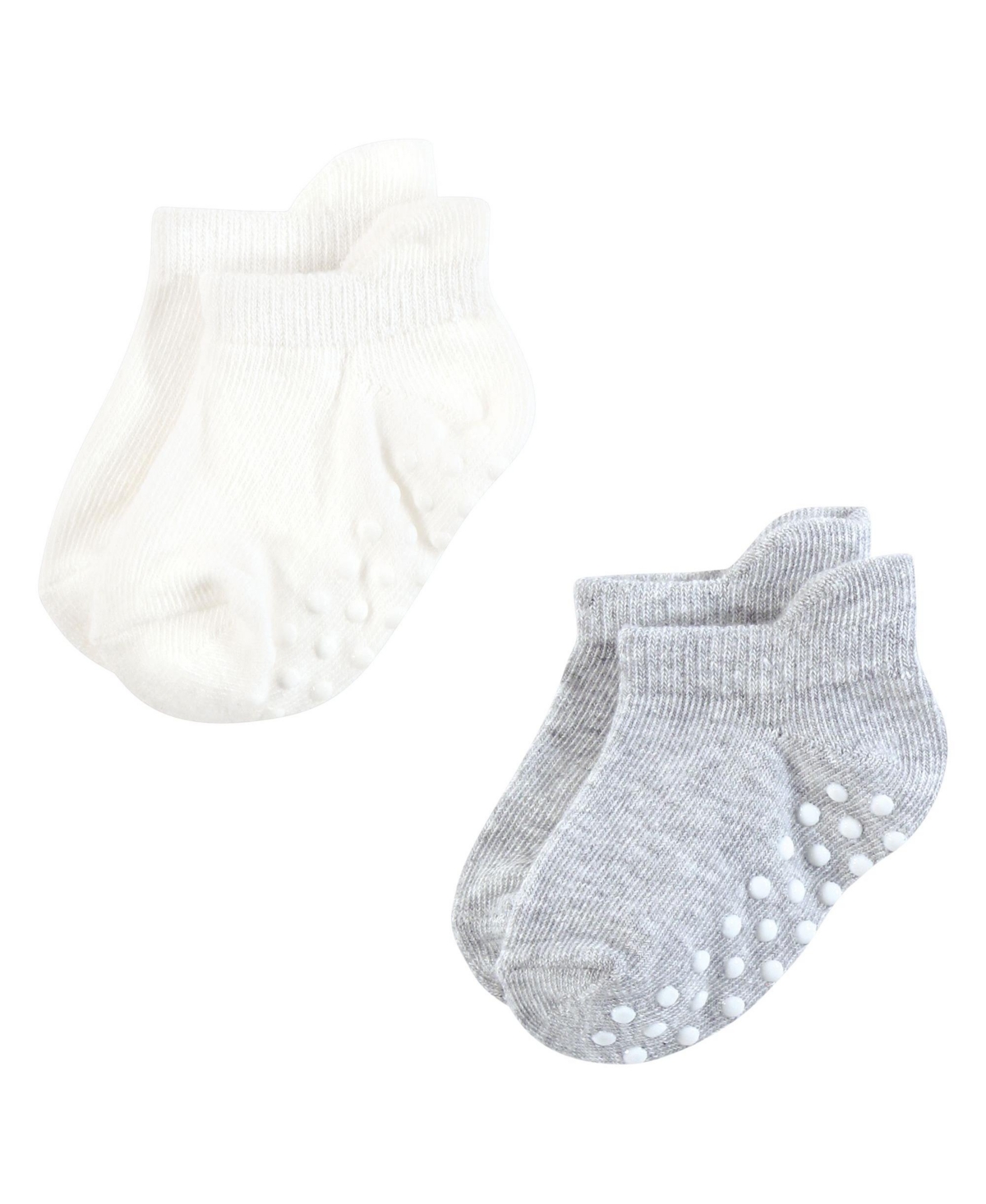 Touched by Nature Baby Boys Organic Cotton Socks with Non-Skid Gripper for Fall Resistance, 0-6 Months - Blue neutral