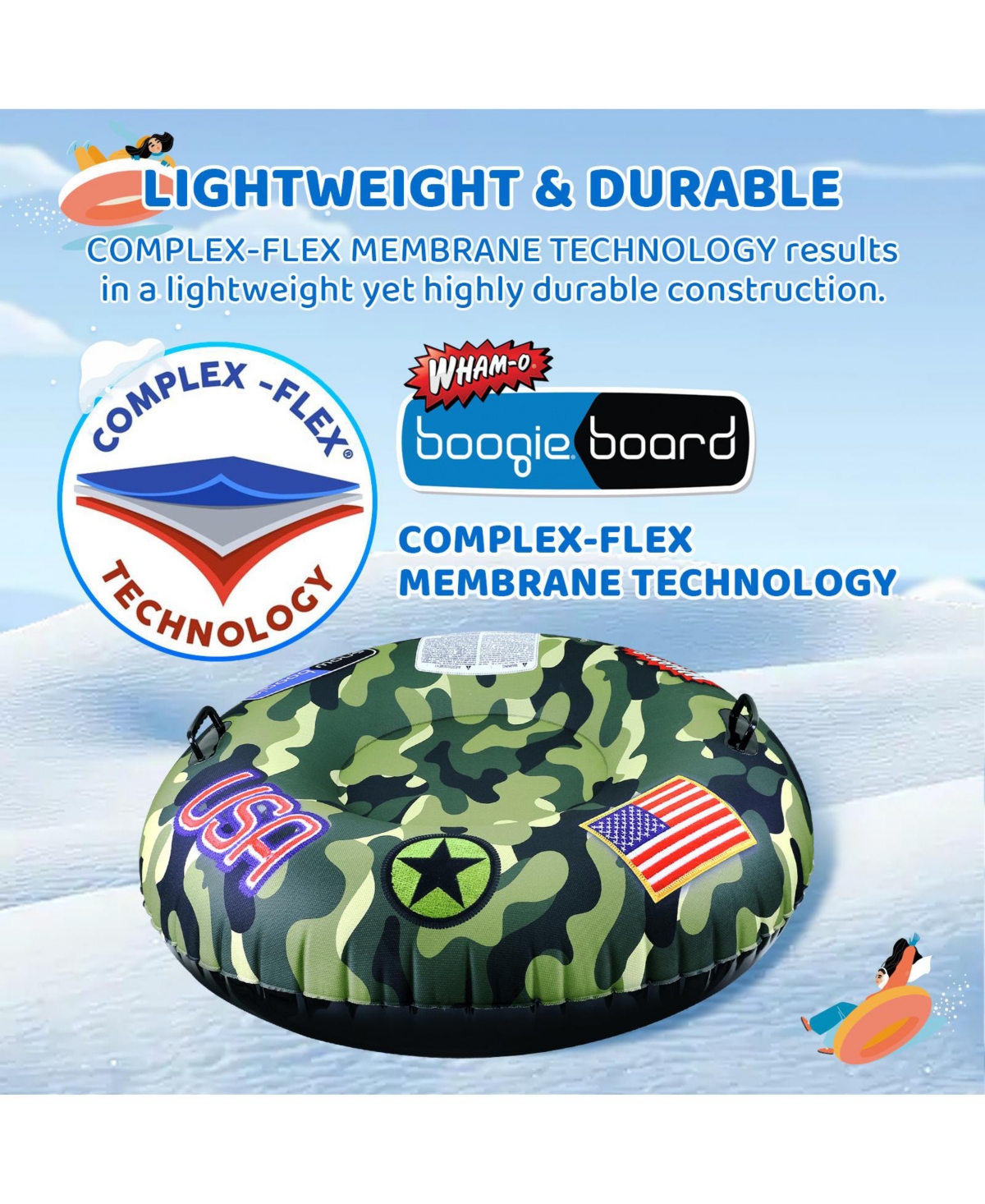 Super Snow Sledding Tube, 46" Oversize Deluxe