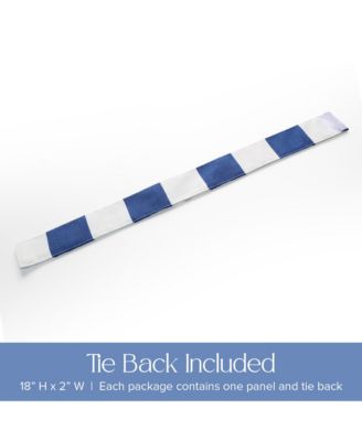 Outdoor Cabana Stripe UV Protected Privacy Tab Top Curtain Panel, 52"x84"