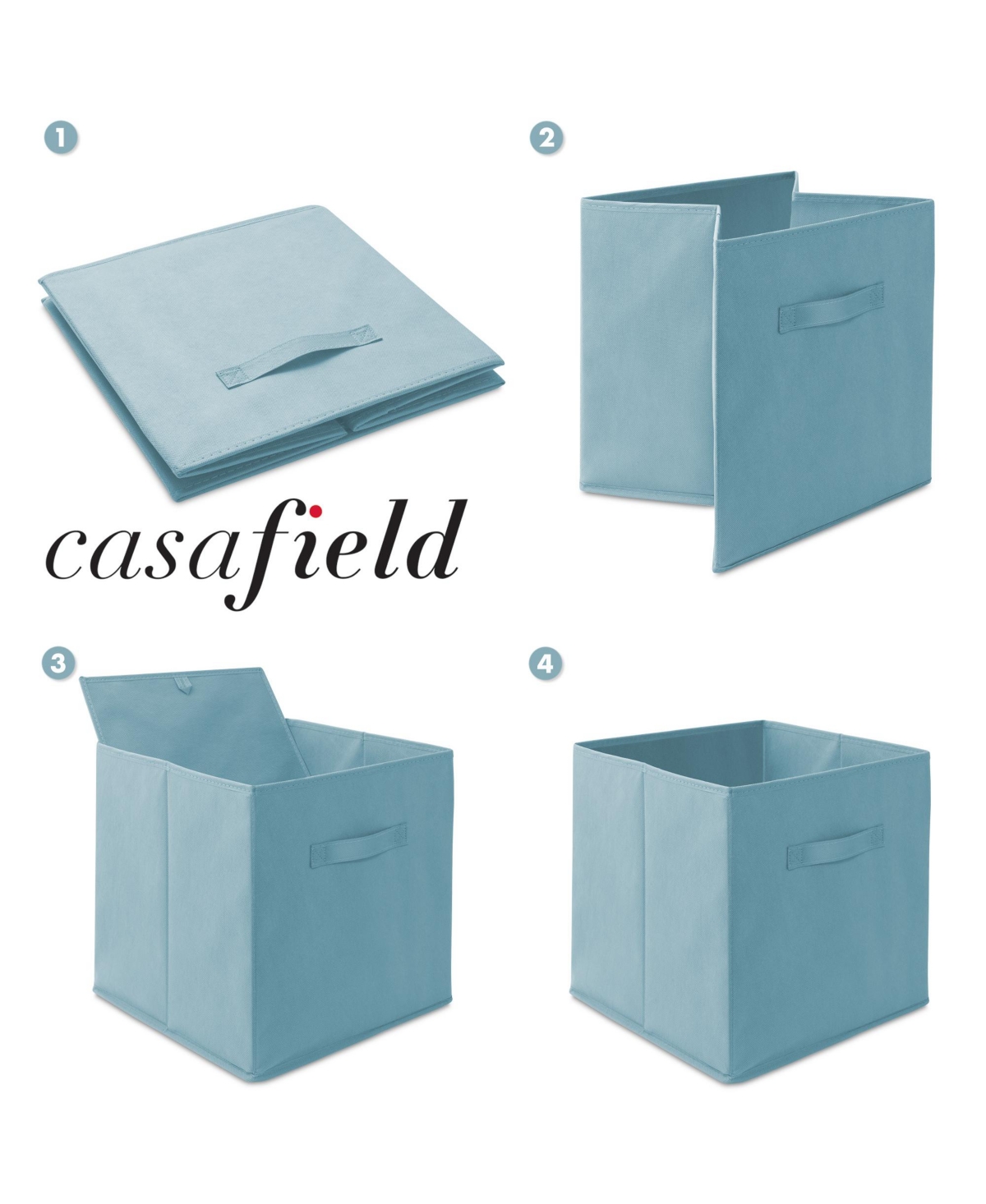 Casafield Set of 6 Fabric Storage Cube Bins