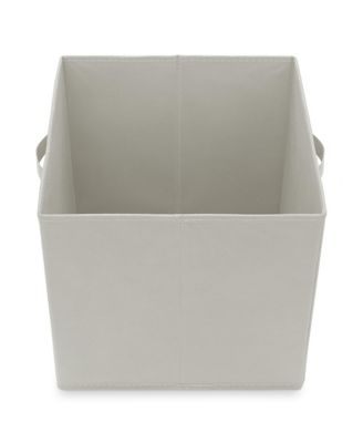 Set of 6 Collapsible Fabric Storage Cube Bins, Beige - 13" Foldable Cloth Baskets for Shelves and Cubby Organizers