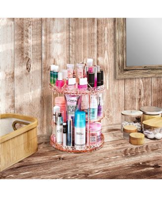 360 Rotating Makeup Organizer - Spinning cosmetics organizer, Adjustable Shelves for Make Up, Perfume & more