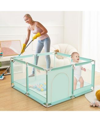 Baby Playpen Play Yard Portable 4 Panel Baby Safety Playpen for Infant Toddler