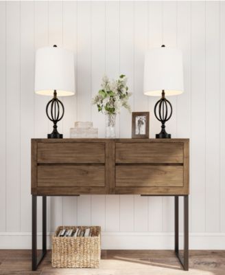 25" Openwork Iron Orb Table Lamp Set