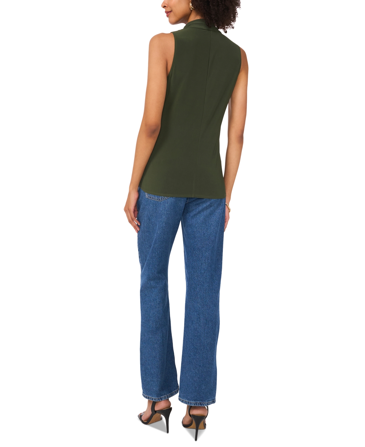 VINCE CAMUTO WOMEN'S CROSSOVER WRAP-FRONT SLEEVELESS TOP 