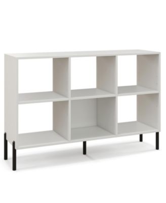 Open-Back Bookshelf with Drawer for Study