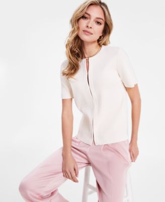 Women's Short-Sleeve Cardigan, Exclusively at Macy's