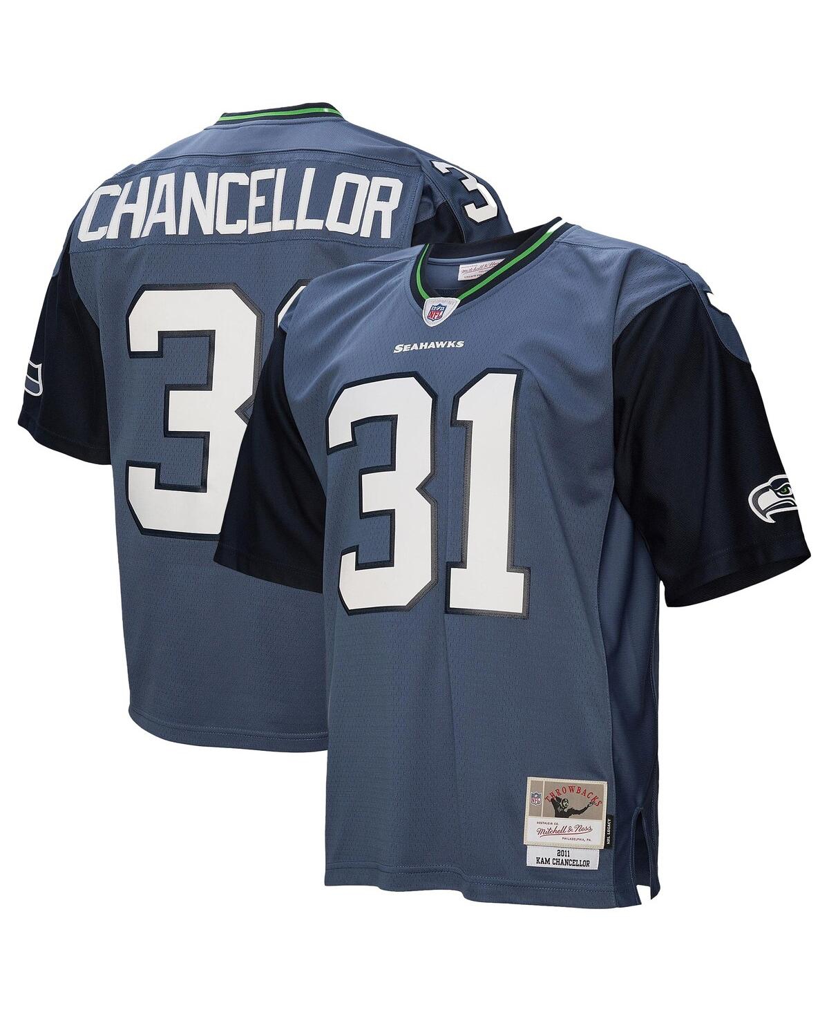 Mitchell & Ness Men's Kam Chancellor Blue Seattle Seahawks 2011 Legacy Replica Jersey