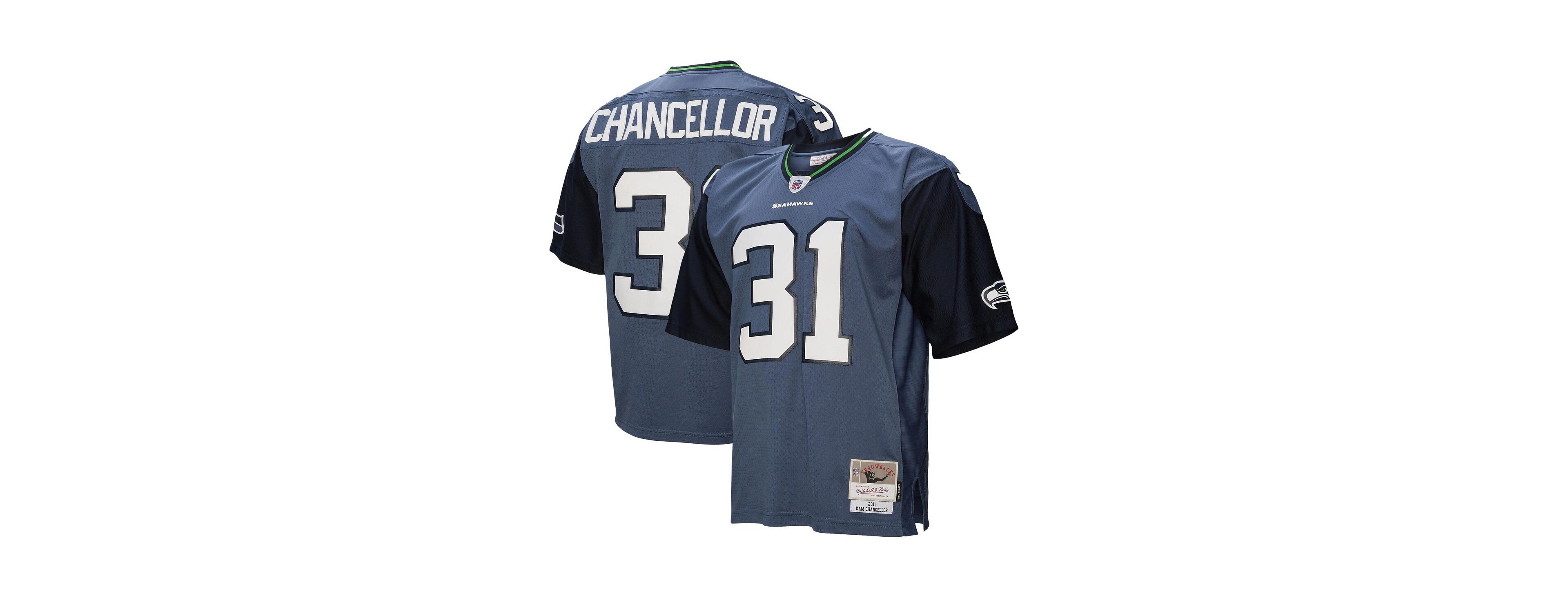 Mitchell & Ness Men's Kam Chancellor Blue Seattle Seahawks 2011 Legacy Replica Jersey