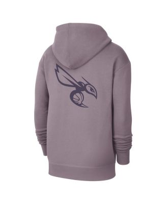 Men's Purple Charlotte Hornets Courtside Statement Edition Pullover Hoodie