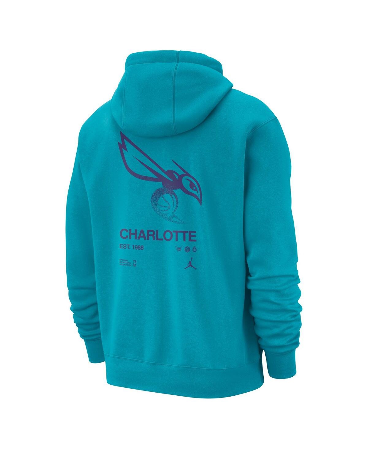 Jordan Men's Teal Charlotte Hornets Courtside Club Pullover Hoodie In Teal