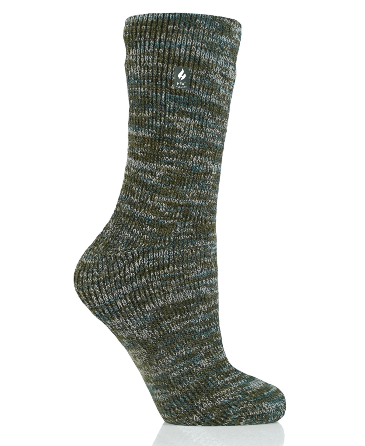 Heat Holders Wendy Twist Crew Socks In Green