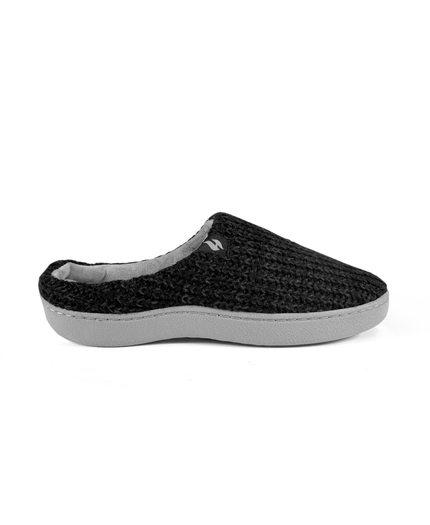 Женские тапочки Heat Holders Audrey Rib Knit Scuff Slipper, цвет: Чёрный — фото 3