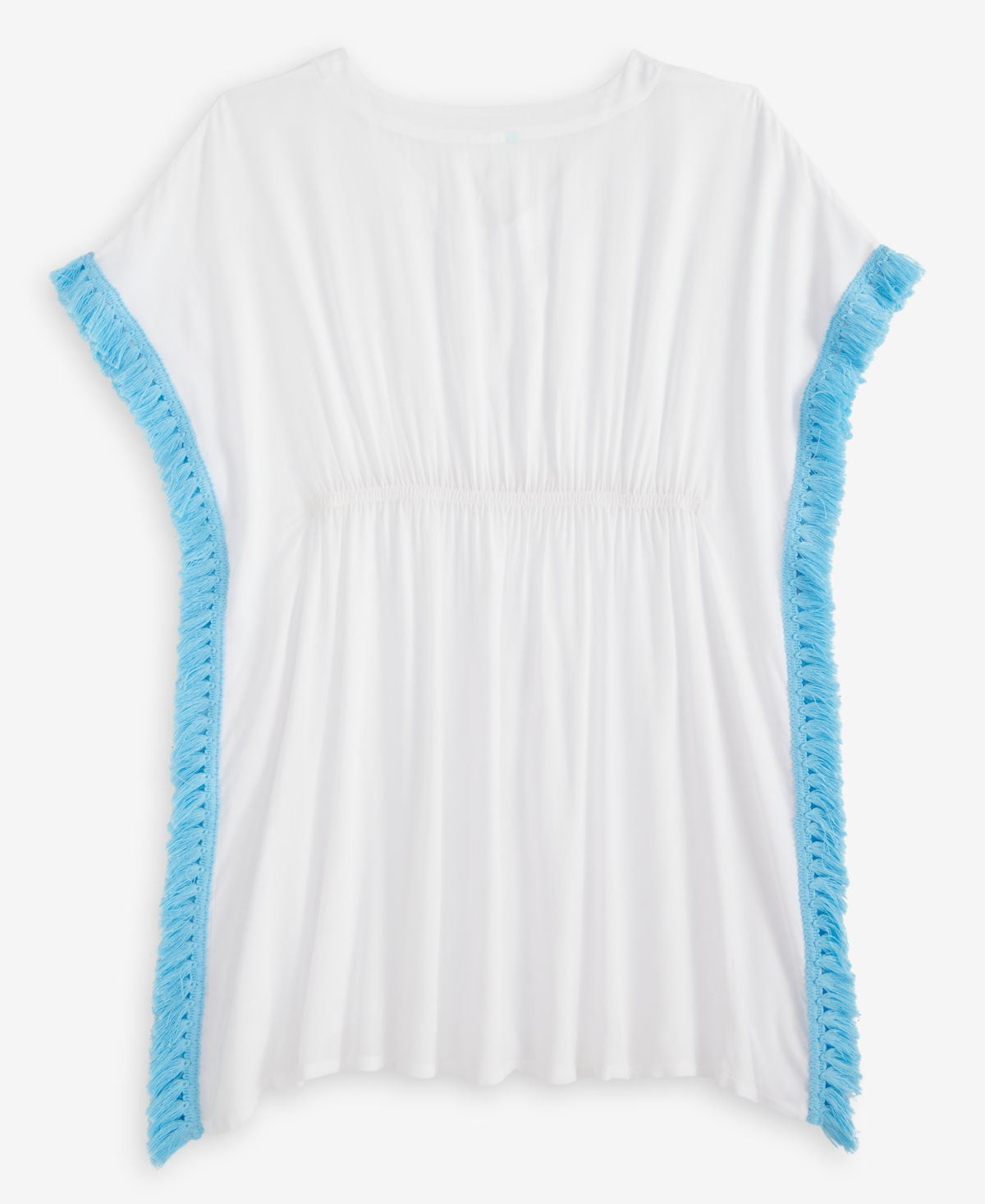 Breaking Waves Big Girls Fringe Kimono Cover-up In White