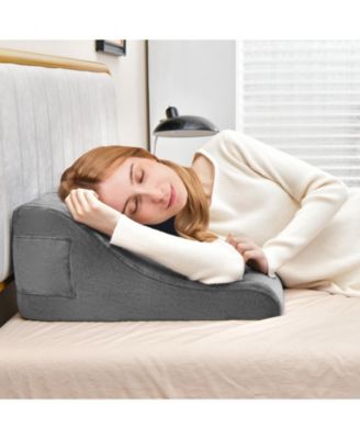 Bed Wedge Pillow with Tablet Pillow Stand and Side Pockets