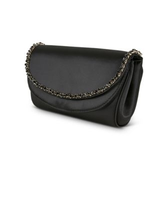 Woman's Talia Double Flap Clutch with Crystal Necklace