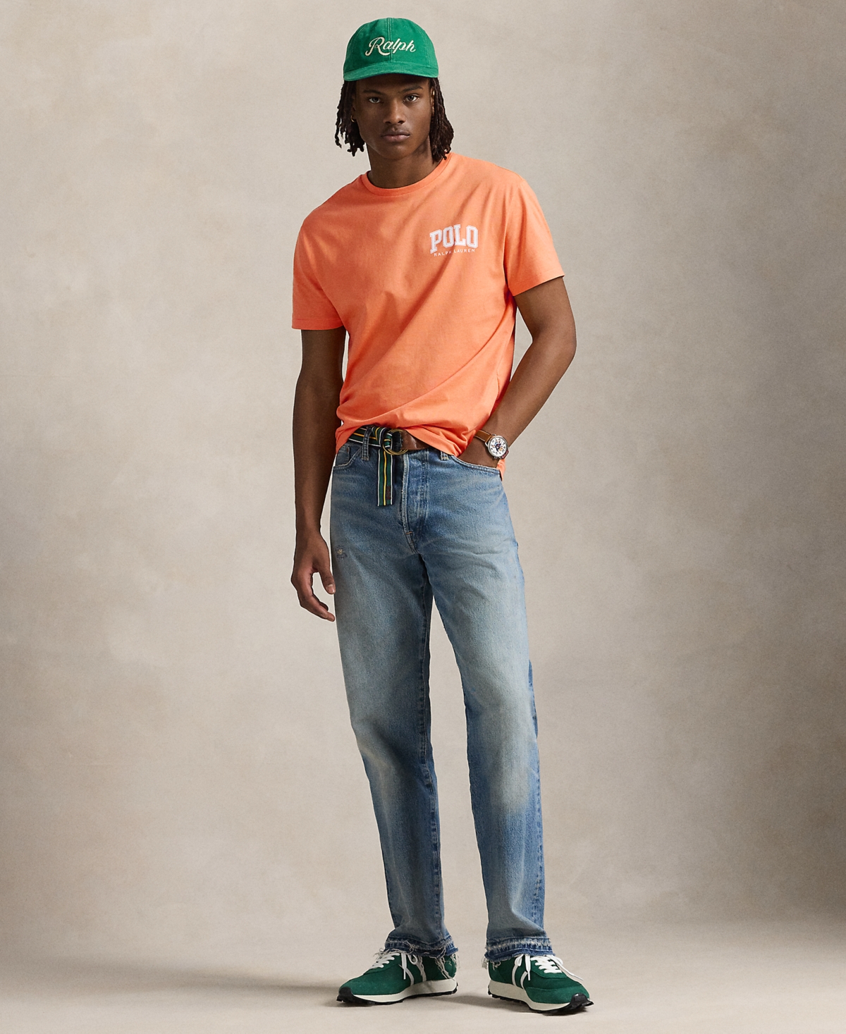 Polo Ralph Lauren Men's Classic-fit Logo Jersey T-shirt In Classic Peach