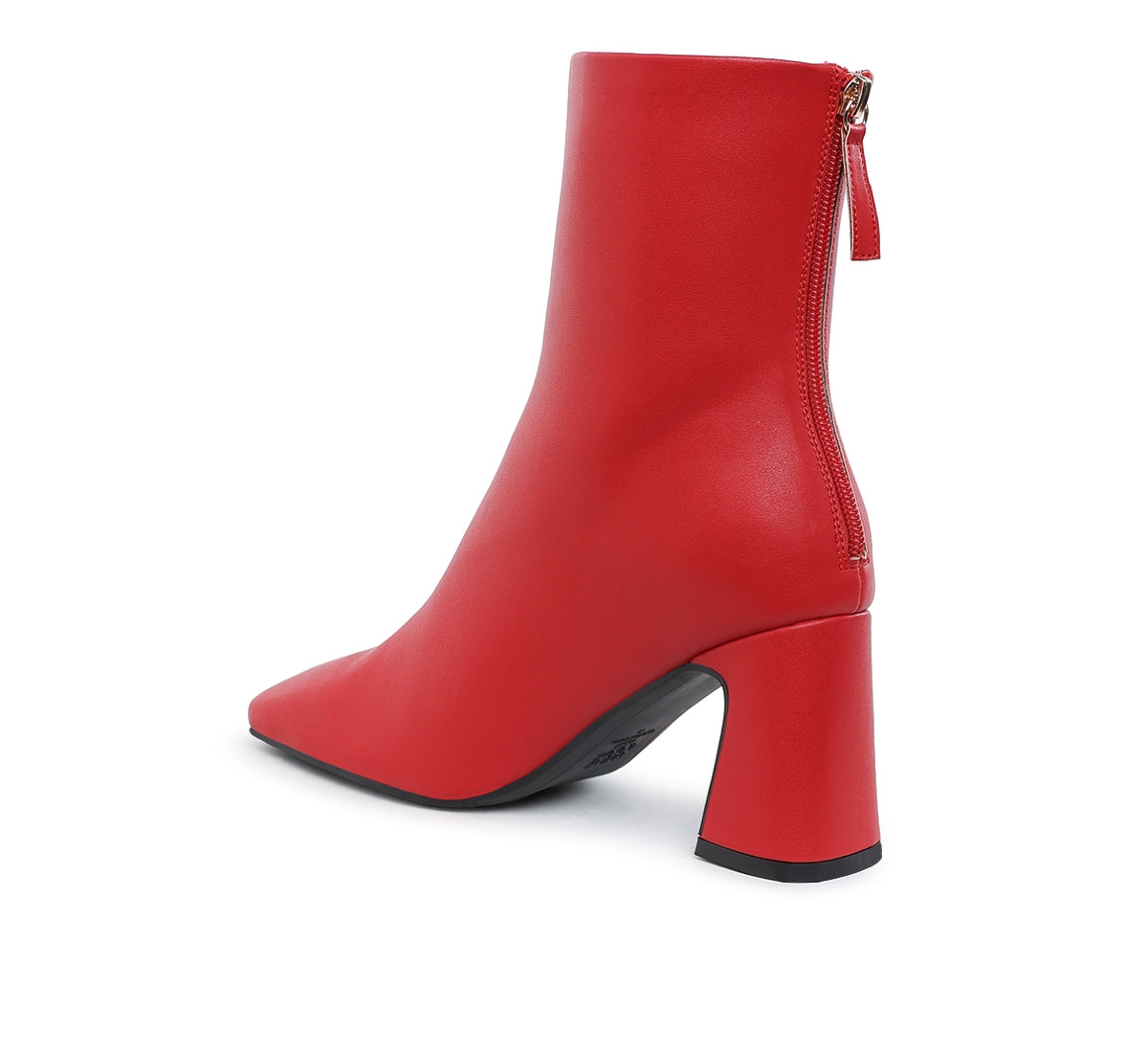London Rag Neapolitan Faux Leather Square Toe Ankle Boots